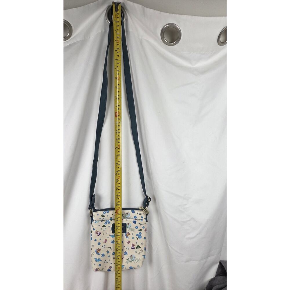 Loungefly Disney Cinderella Crossbody Bag Purse Jaq Gus Mice Cream Teal - Picture 5 of 16